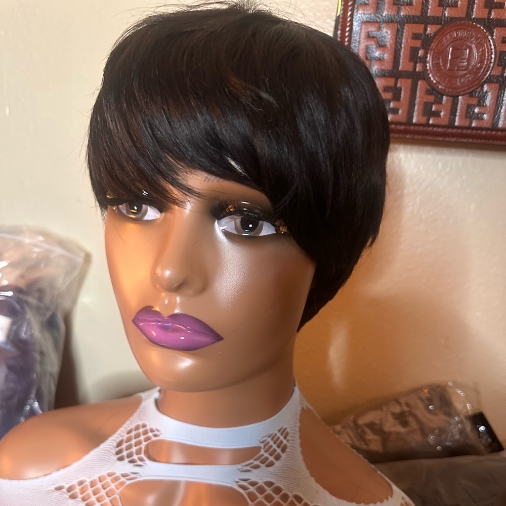 Black short pixie cute